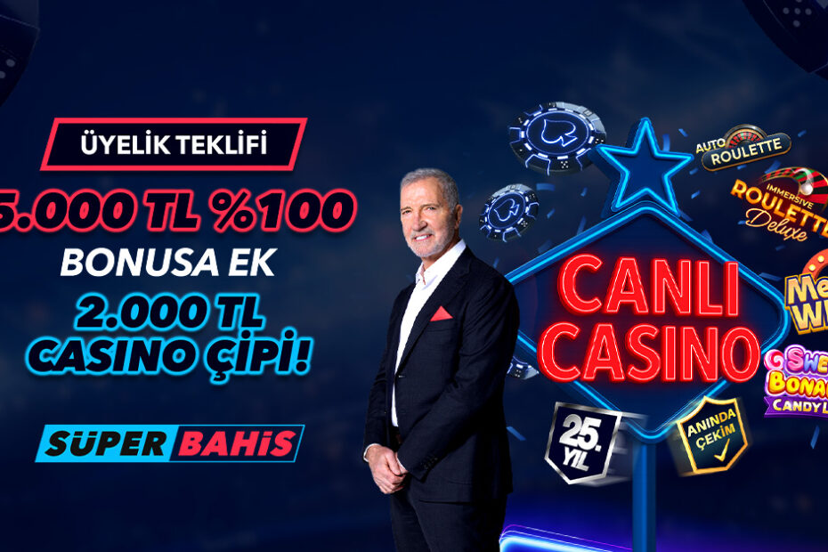 Süperbahis Casino Hoşgeldin Bonusu, 5000 TL + 2000 TL Çip